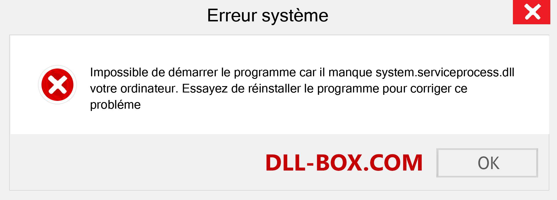 Le fichier system.serviceprocess.dll est manquant ?. Télécharger pour Windows 7, 8, 10 - Correction de l'erreur manquante system.serviceprocess dll sur Windows, photos, images