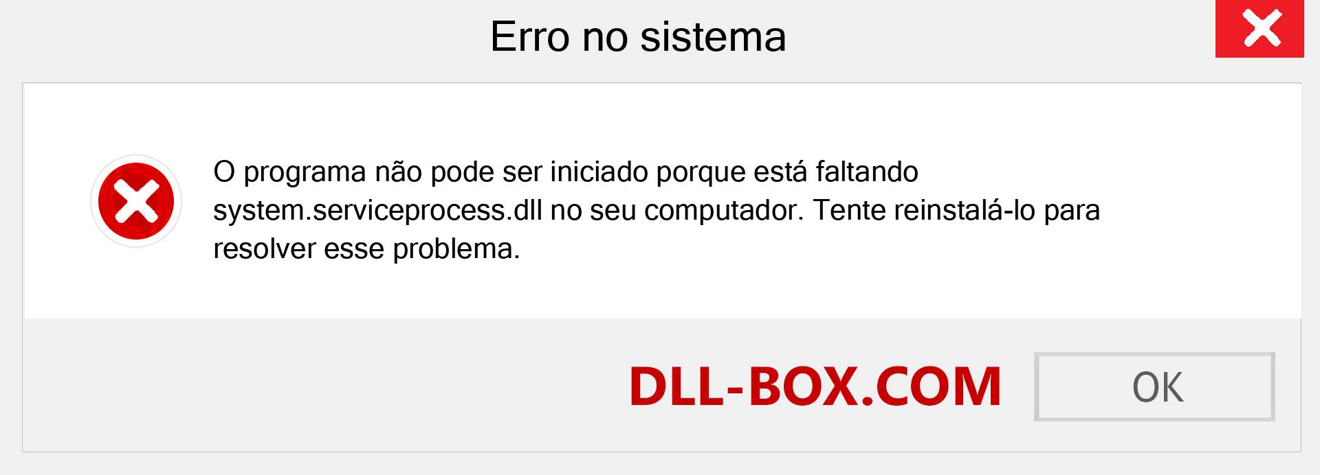 Arquivo system.serviceprocess.dll ausente ?. Download para Windows 7, 8, 10 - Correção de erro ausente system.serviceprocess dll no Windows, fotos, imagens